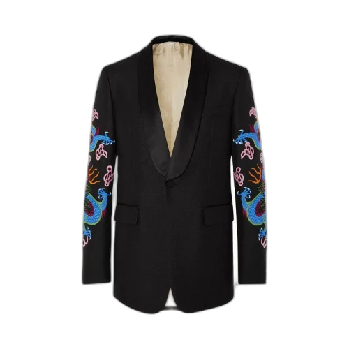 Gucci Embroidered Tuxedo Jacket 'Black'