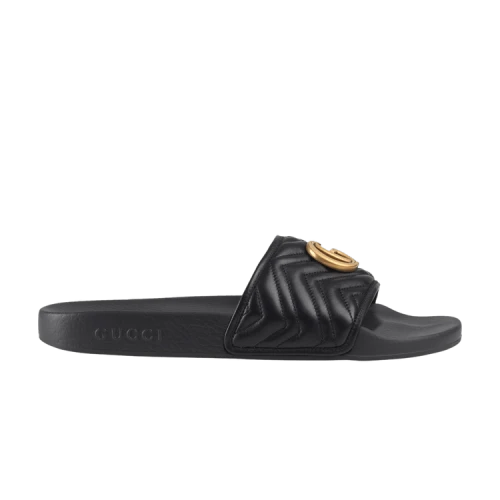 Gucci Matelasse Slide 'Black Double G'