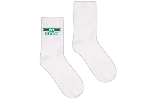 Gucci Socks With Gucci Label Detail 'Ivory'