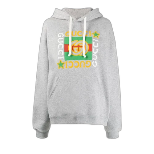 Gucci Web Stripe Hoodie 'Grey Melange'
