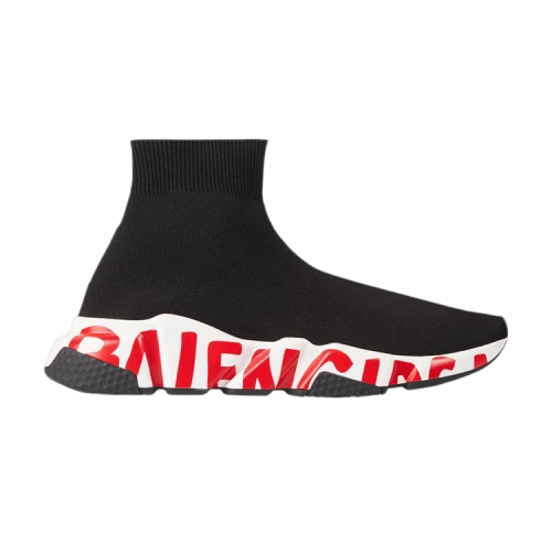 Balenciaga Speed Trainer 'Midsole Graffiti - Black Red' (Women's)