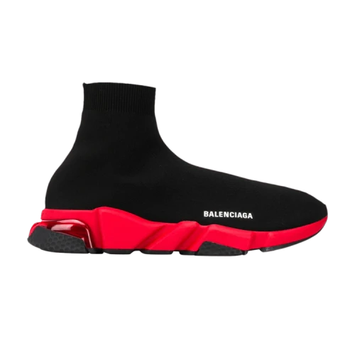 Balenciaga Speed Sneaker 'Clear Sole - Black Red'