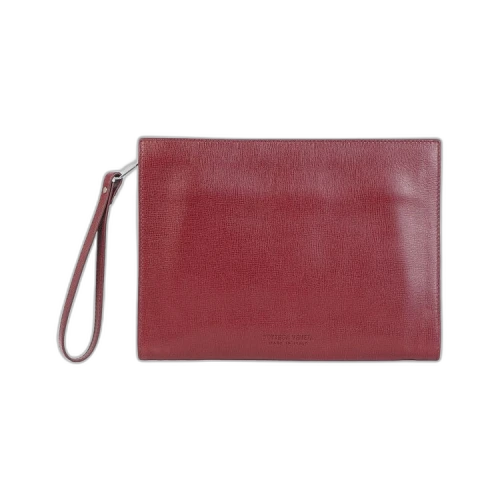 Bottega Veneta Leather Embossed Wristlet 'Bordeaux'