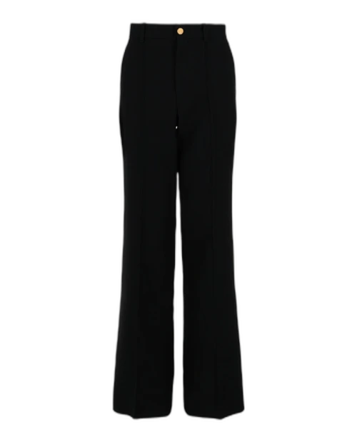 Gucci Wool and Silk Trouser Pants Black