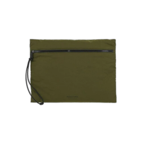 Bottega Veneta Nylon Travel Pouch Khaki/Black