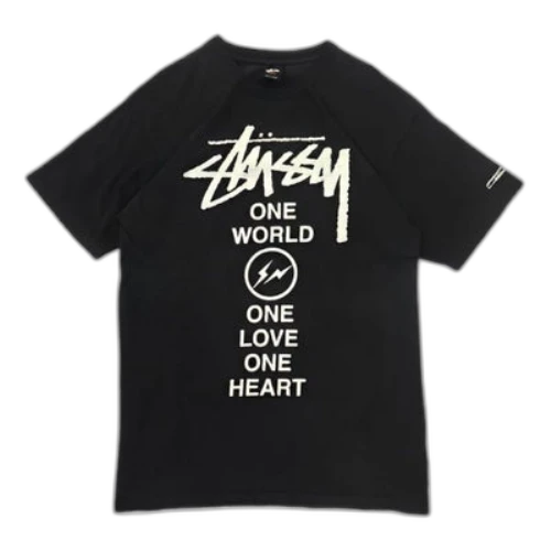 Stussy x Fragment Design 1 World 1 Love 1 Heart T-Shirt 'Black'