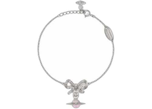 Vivienne Westwood Women's Octavie Bracelet Platinum/Pink/Pink Cz