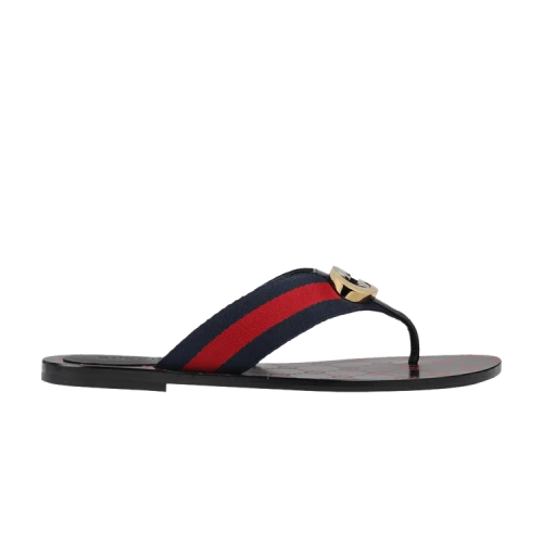 Gucci GG Web Sandal 'Black Blue Red' (Women's)