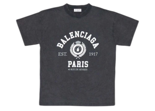 Balenciaga College 1917 T-Shirt Black/White