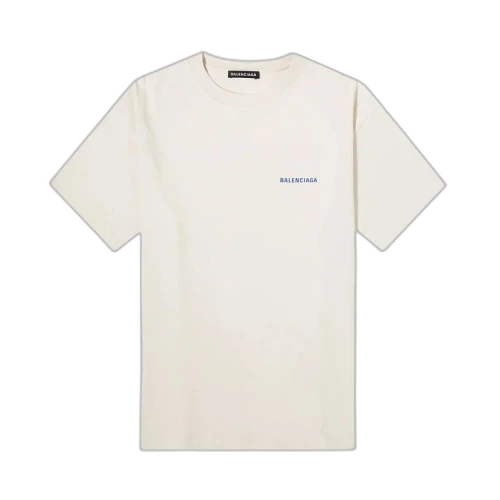 Balenciaga Badge Logo Tee 'Chalky White/Blue'