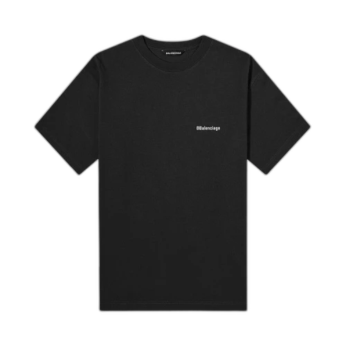 Balenciaga Corporate Logo Tee 'Black/White'
