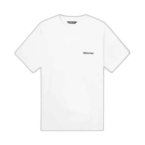 Balenciaga Corporate Logo Tee 'White/Black'