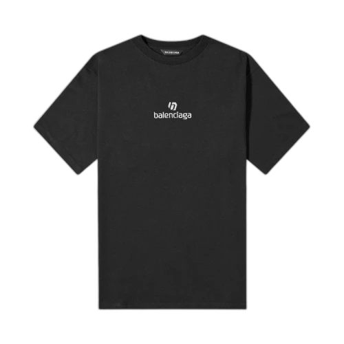 Balenciaga Sponsor Medium Fit T-Shirt 'Black/Chalky White'