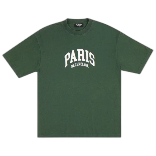 Balenciaga Logo T-Shirt 'Dark Green/White'