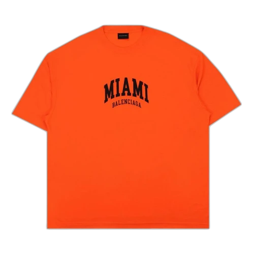 Balenciaga Miami Print T-Shirt 'Fluorescent Orange'