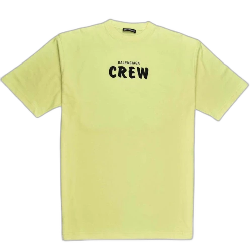 Balenciaga Crew Logo T-Shirt Fluo Yellow