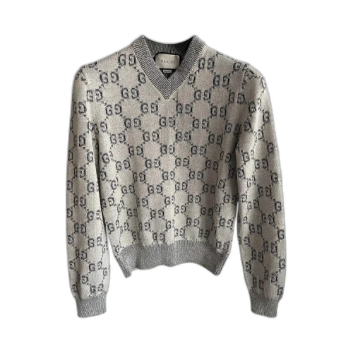 Gucci Monogram Sweater 'Ivory/Blue'