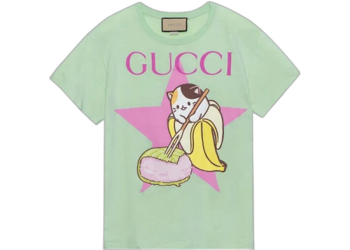 Gucci x Bananya Printed T-shirt Green