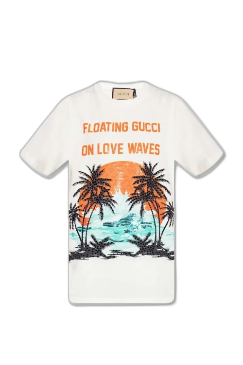 Gucci Love Waves Oversized T-shirt White Multi
