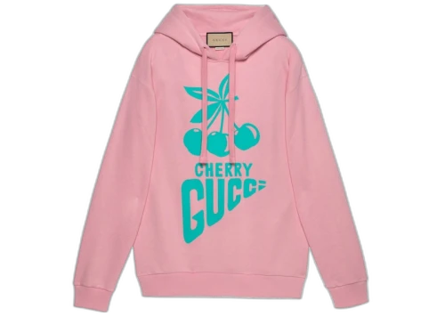 Gucci Cherry Print Hoodie Light Blue