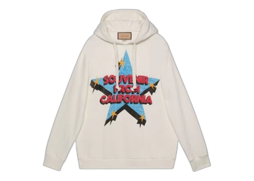 Gucci Souvenir From California Printed Hoodie White