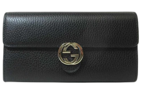Gucci Interlocking Continental Wallet Black