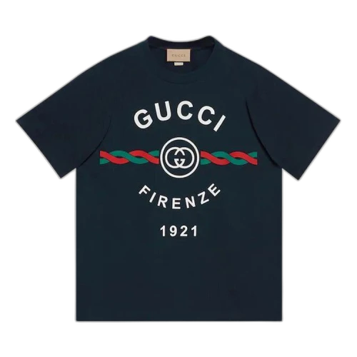 Gucci 1921 Logo T-shirt Blue