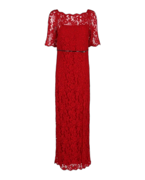 Gucci Lace Maxi Dress Red
