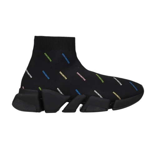 Balenciaga Speed 2.0 Sneaker 'Allover Logo - Black Multi-Color' (Women's)