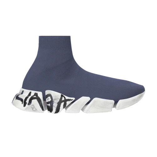 Balenciaga Speed 2.0 Sneaker 'Worn-Out Graffiti - Dark Grey'