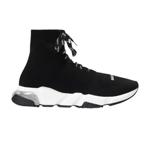 Balenciaga Speed Lace-Up Clear Sole 'Black White'