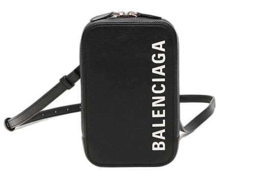 Balenciaga Cash Zip Phone Holder Black/White