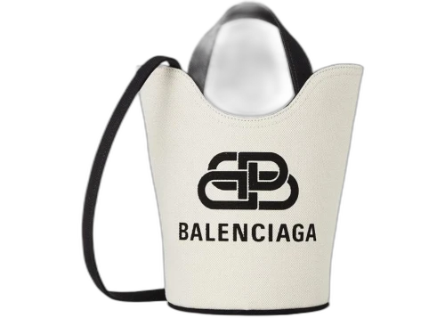 Balenciaga Wave XS Tote Bag Black/White