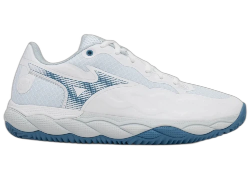 Mizuno Wave Enforce Court CC White Parisian Blue Plein Air (Women's)