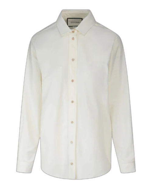 Gucci Long Sleeve Button Down Blouse White
