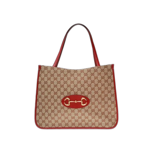 Gucci Horsebit Medium Tote Bag 'New Cherry Red'