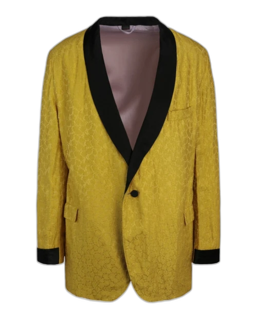 Gucci Vintage Jacquard Blazer Yellow