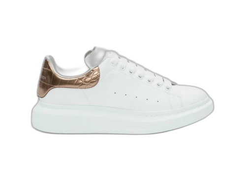 Alexander McQueen Oversized White Rose Gold Croco