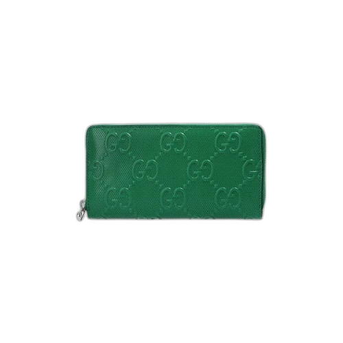 Gucci GG Embossed Zip Around Wallet 'Green'