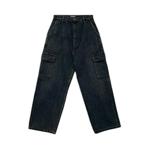 Balenciaga Wide Leg Cargo Jeans 'Black'