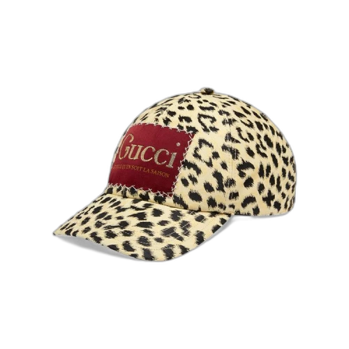 Gucci Canvas Baseball Cap With Label 'Coffee/Black'