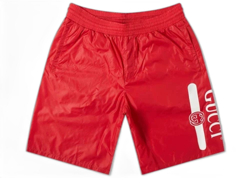 Gucci Logo Leg Swim Shorts Red