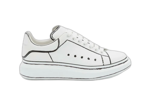 Alexander McQueen Oversized White Black Outline
