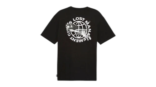 Puma Lost Management Cities Cat Crew Neck Short Sleeve T-Shirt Black