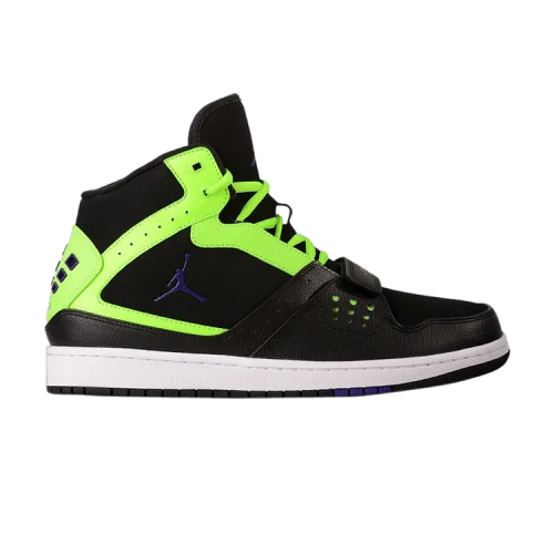 Jordan 1 Flight Strap 'Black Flash Lime'
