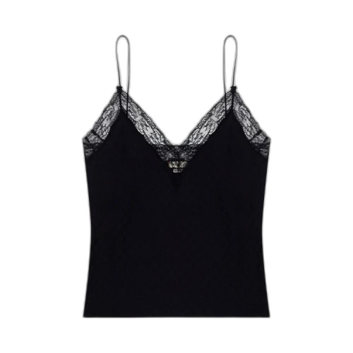 Gucci Silk And Lace Lingerie Top 'Black'