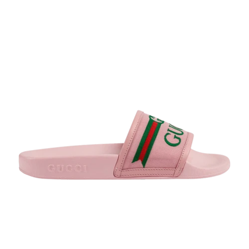 Gucci Slide Kids 'Logo Print - Pastel Pink'