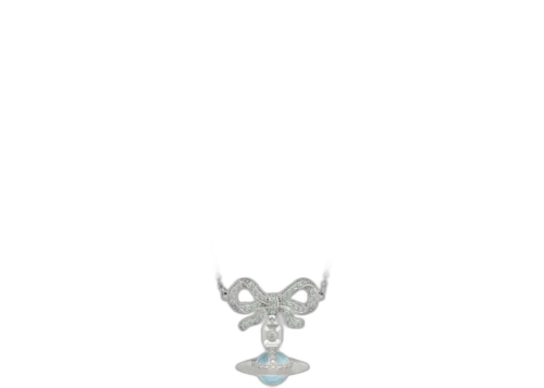 Vivienne Westwood Women's Octavie Necklace Platinum/Blue/Aqua Cz