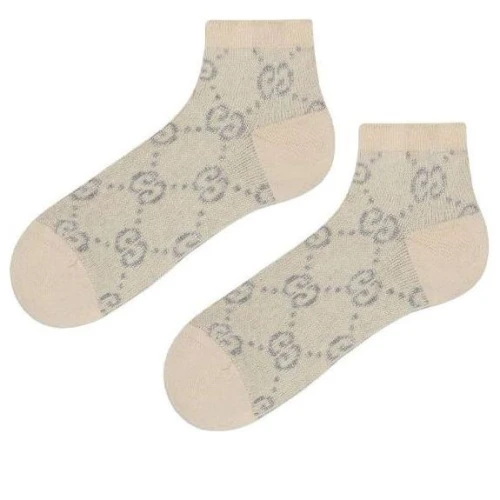 Gucci GG Lam� Socks 'Ivory/Light Grey'