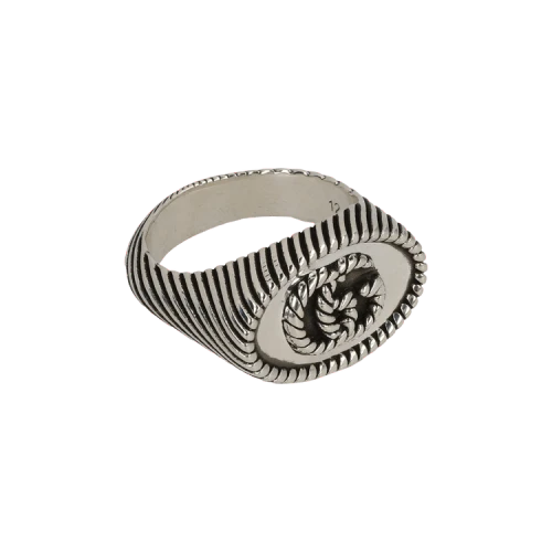Gucci Silver Gucci Sterling Silver Marmont Signet Ring Silver